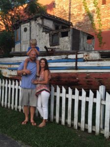 Walton County Locals now, Tovah and family pose in front of Pickett fence