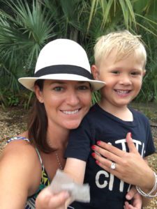 Mom and son Smiling for the camera