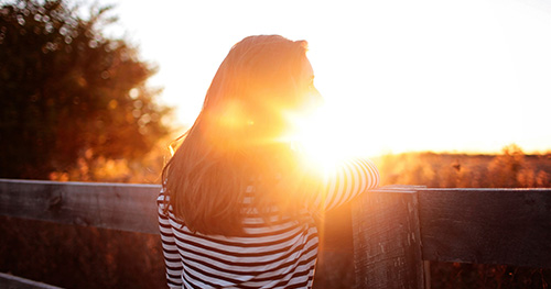 woman at sunset destin