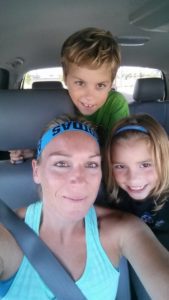 after gym selfie with the kids