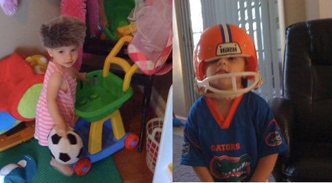 kids playing dress up