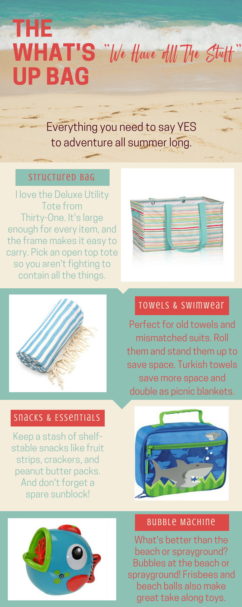 What's Up Bag for Summer //Destin30AMomsBlog