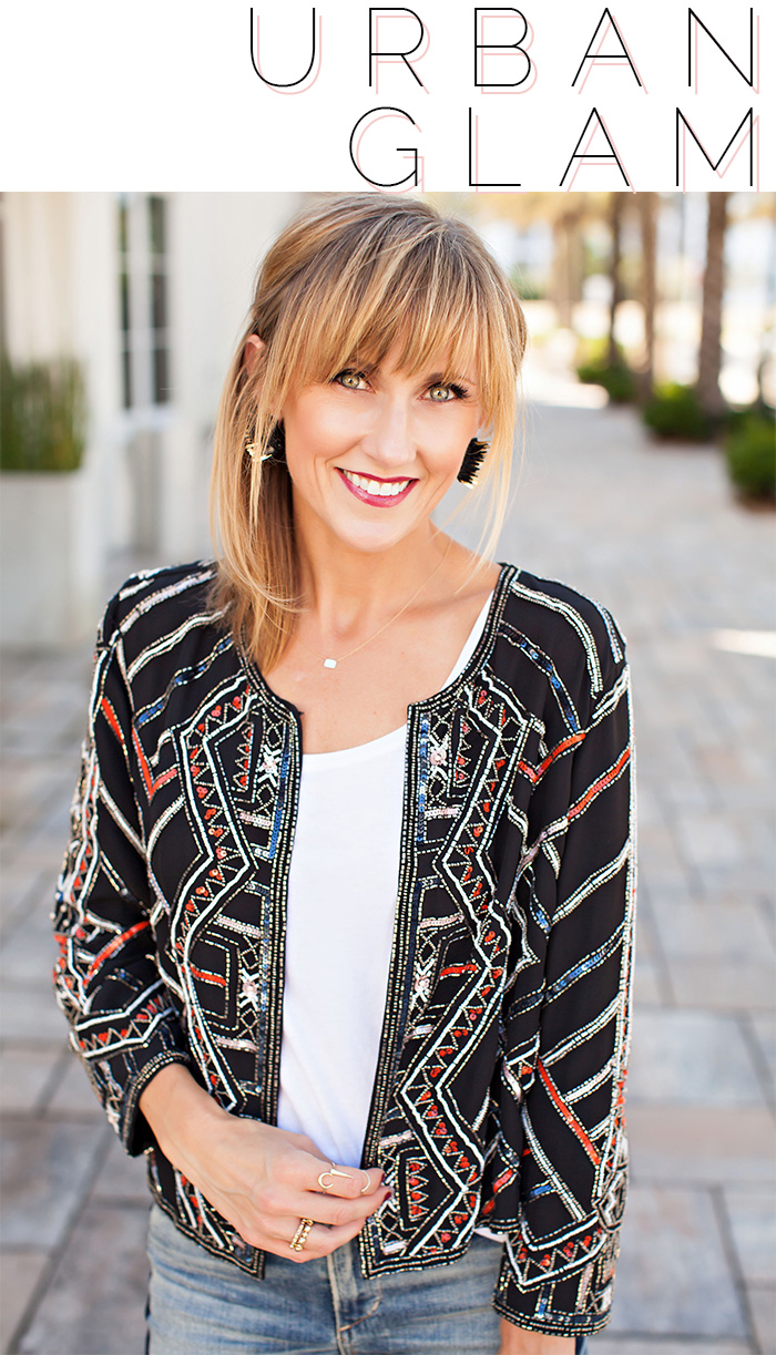 Urban Glam Holiday Denim Look