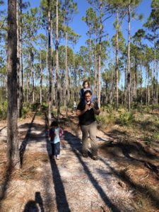 taking a walk in the woods