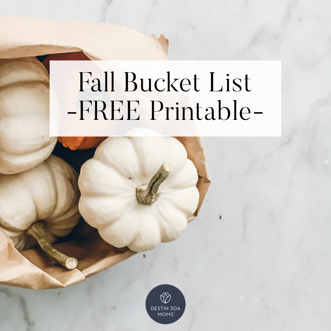 destin 30a fall bucket list